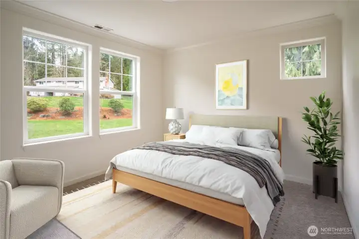 Virtually staged 4th bedroom (upstairs)