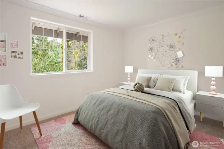 virtually staged 5th bedroom (upstairs)