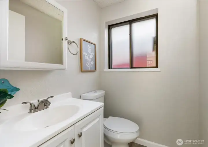 Half bath downstairs.