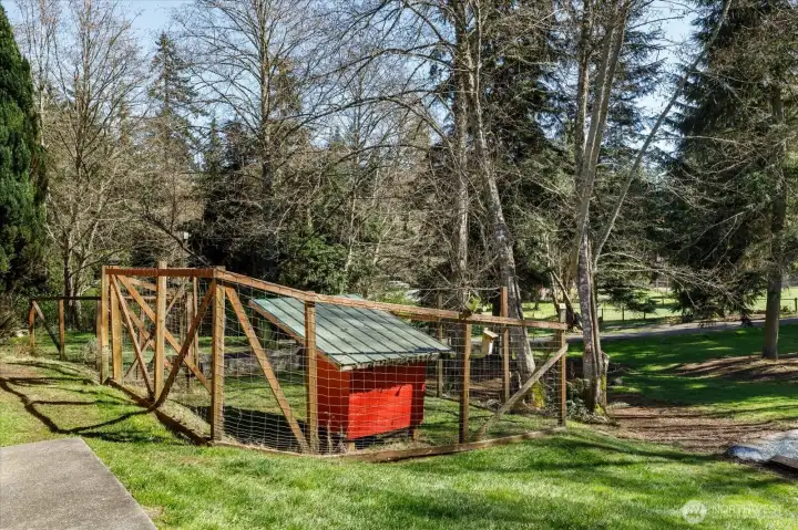 Fully fenced garden area.