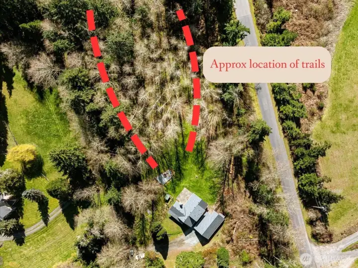 Trails meander all through the woods, making it feel like you have your very own private park on 2.5 acres.