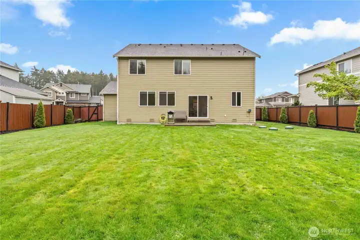 View of Back of Home and Backyard
