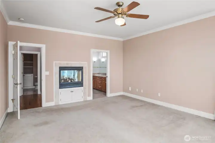 Primary Bedroom with Gas Fireplace