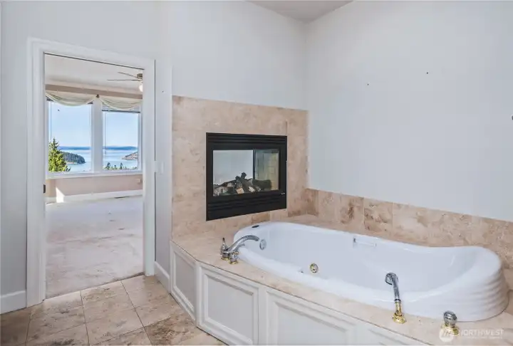 Primary Bath has Shower Opposite this Photo