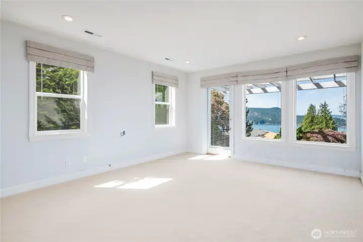 Lower Level Family Room with Door to Patio