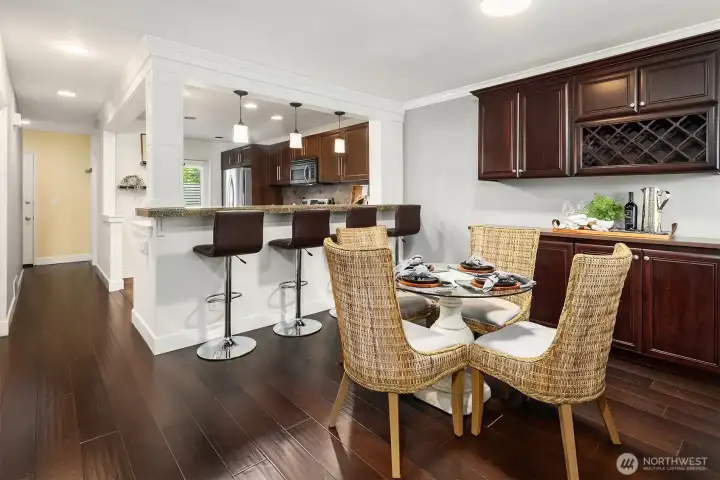 DINING ROOM WITH BUILT IN CABINET