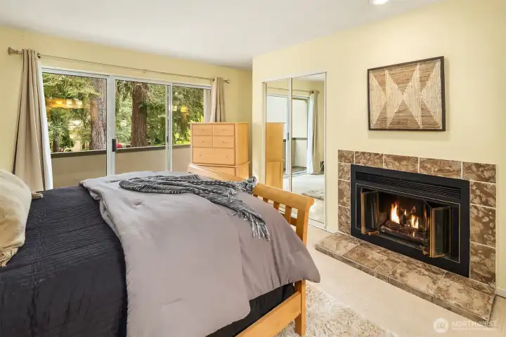FIREPLACE IN PRIMARY BEDROOM