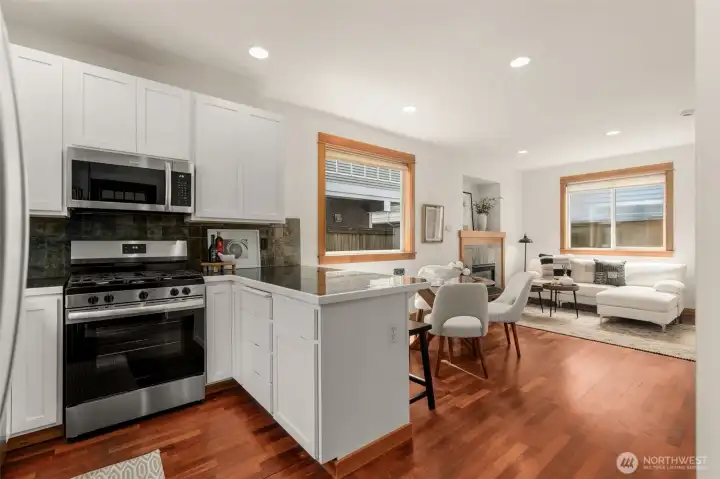 Updated kitchen with new appliances