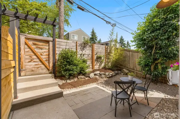 Patio and garden space