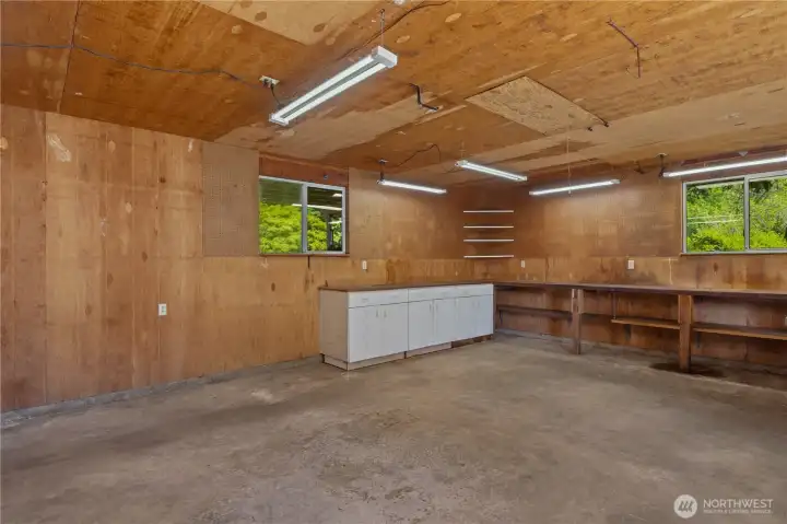 Detached garage/shop ready for any and all of your hobbies. Detached garage/shop ready for any and all of your hobbies.