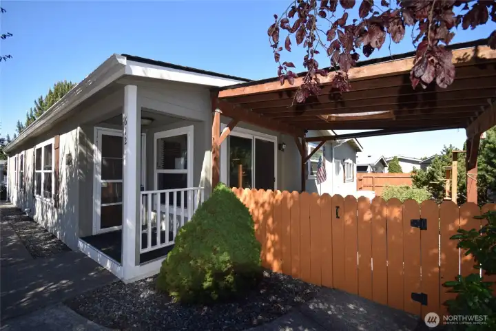 front door & side yard