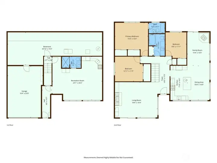 First floor shows ADU as Rec Room.