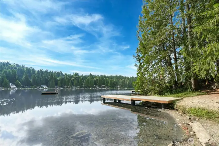 Access to Ames Lake Community Club and private beach.