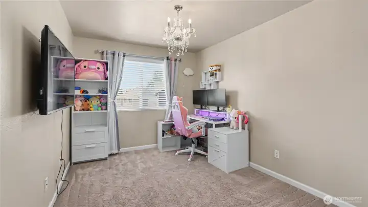 Comfortable bedrooms for family, guests, or hobbies.