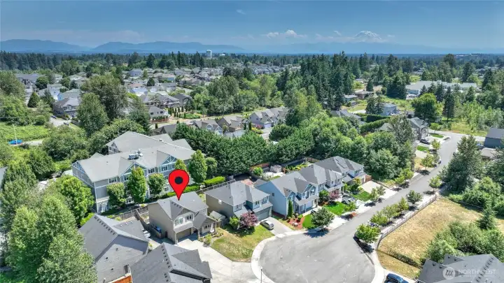 Aerial. Conveniently located near parks, shopping, dining, and scenic trails.