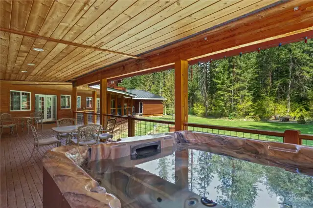 Don't forget the hot tub to relax in after a day's hike.