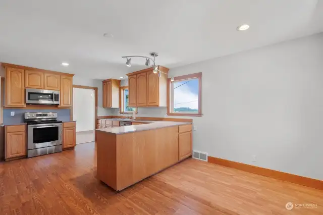 Kitchen with stone countertops