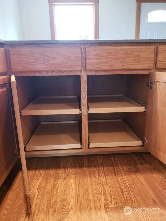 Kitchen cabinet pullouts