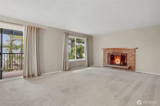 There is nothing more relaxing than spending time in front of a glowing fireplace.