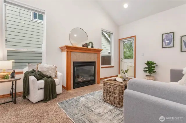 Natural gas fireplace for the cool seasons