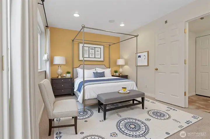 Virtually Staged bedroom.