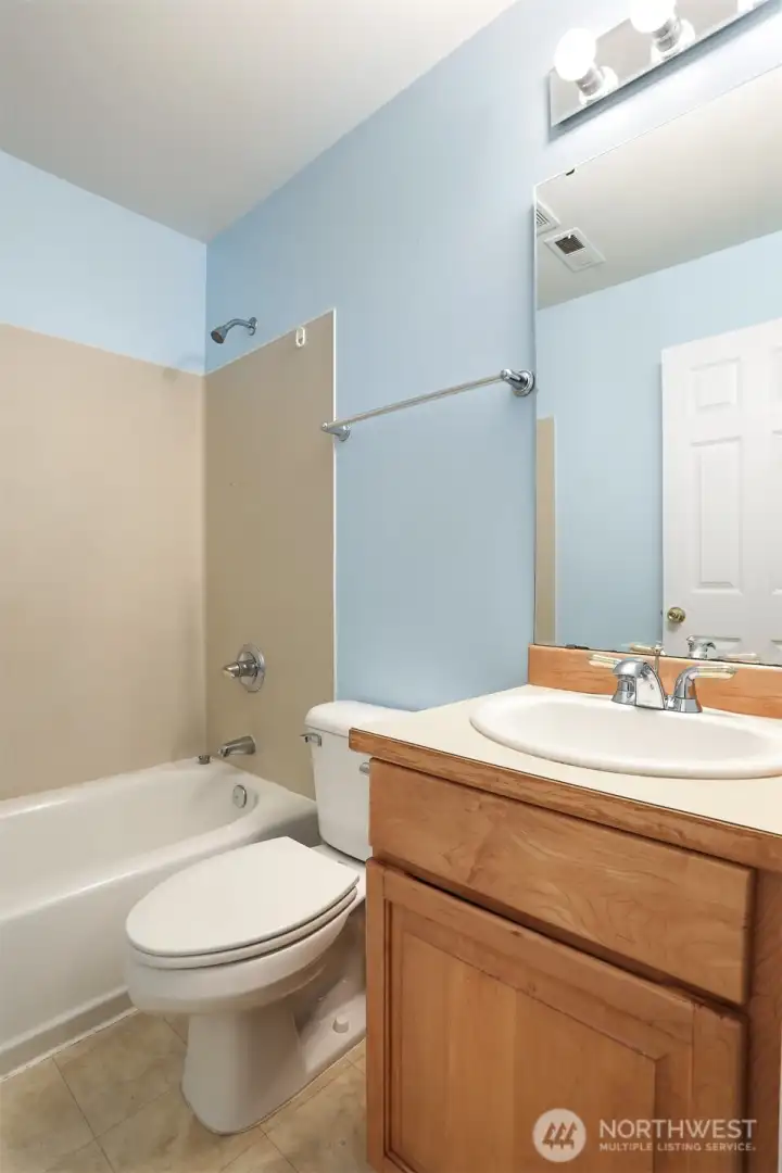Lower level full bathroom.