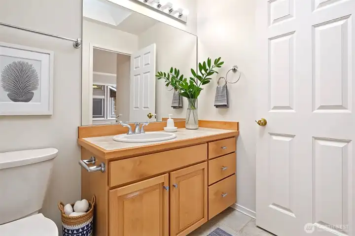 Full bathroom on the second level.