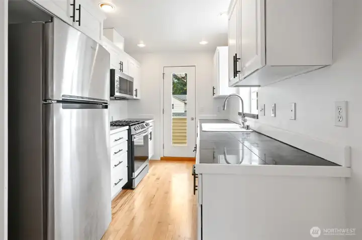 Kitchen has newer appliances.