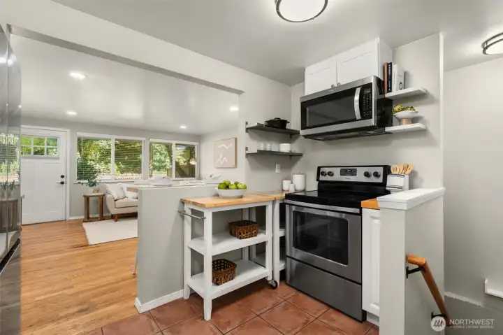 123 MLK Front house Kitchen is open to dining area