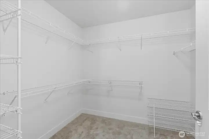Oversized walk-in closet.