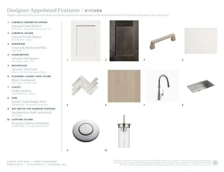 Included designer appointed features: Poppy Farmhouse Homesite #25