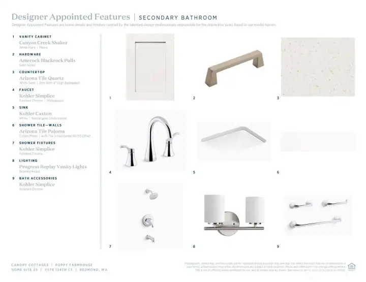 Included designer appointed features: Poppy Farmhouse Homesite #25