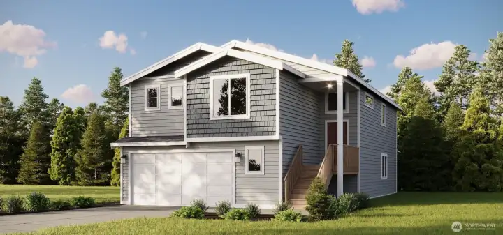 Image is a rendering. Photographs are for illustrative purposes only. Features, finishes, interior/exterior colors, landscaping and floorplan shown may vary from actual homes built.