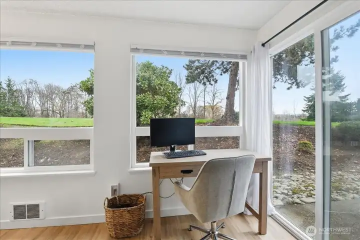 Sliding door to outdoor patio