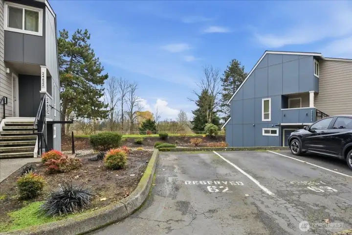 uncovered reserved parking space #62