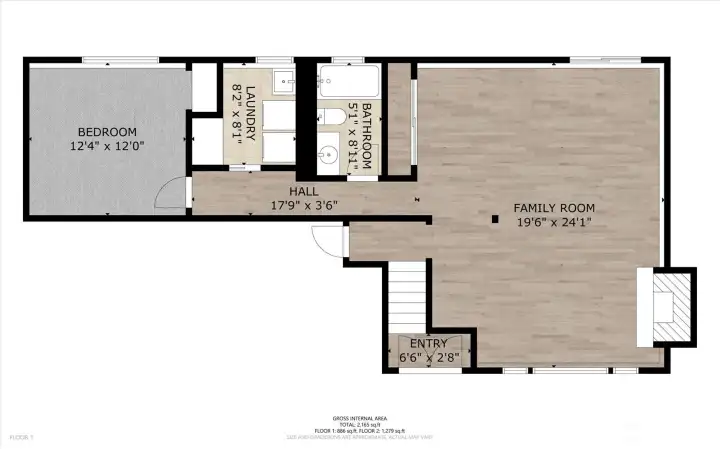 Floor plan in lower level. Great floor plan with seamless flow