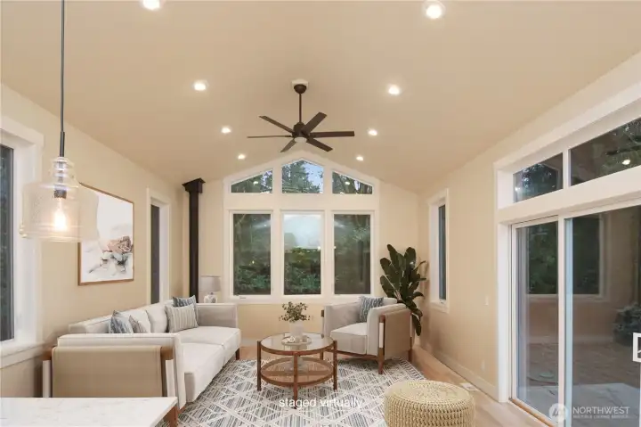 great room virtually staged