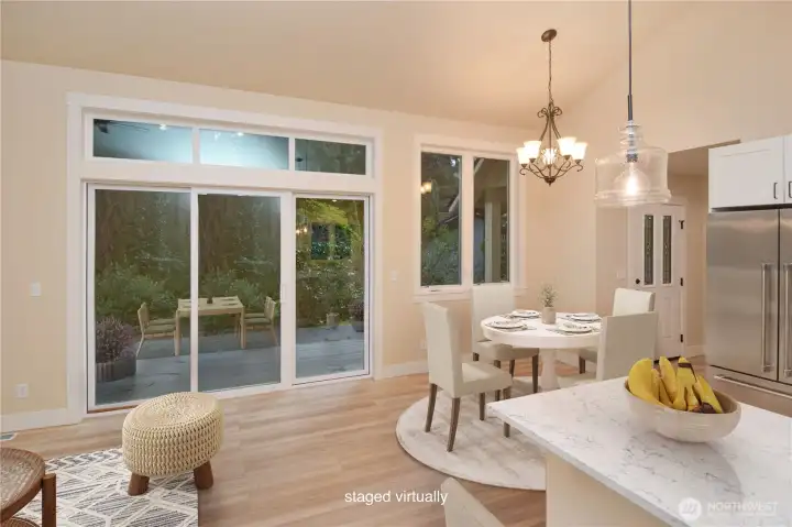 dining area virtually staged