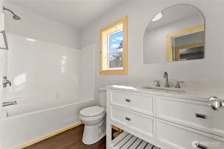 Bright and spacious with room for storage.