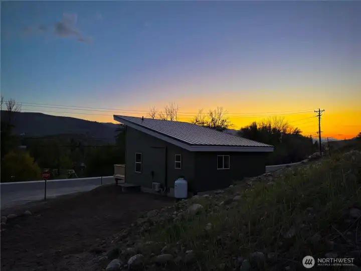 Lovely sunsets from your perch above the town of Winthrop.
