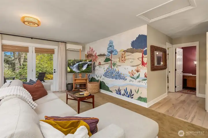 The home is filled with personality, showcasing eclectic yet tasteful finishes throughout