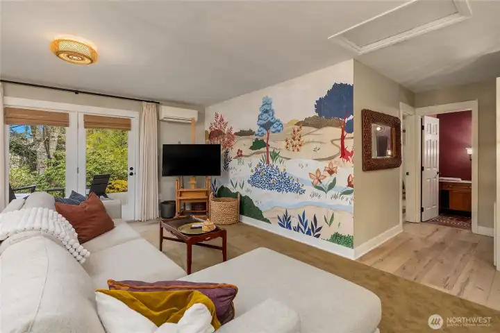 The home is filled with personality, showcasing eclectic yet tasteful finishes throughout