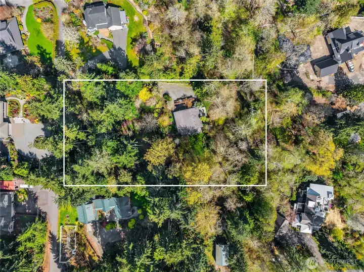 View from above (property outline is approximate)