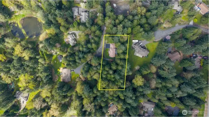 On just over an acre, surrounded by forest and beautiful homes, this setting offers the calm, privacy, and breathing room that can be so hard to find. It’s the kind of backdrop that makes it easier to exhale the moment you arrive.