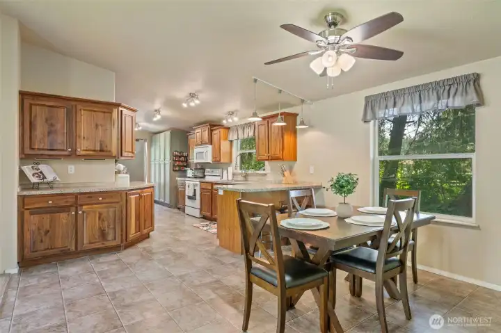 DADU kitchen and dining room space.  Nice and light.