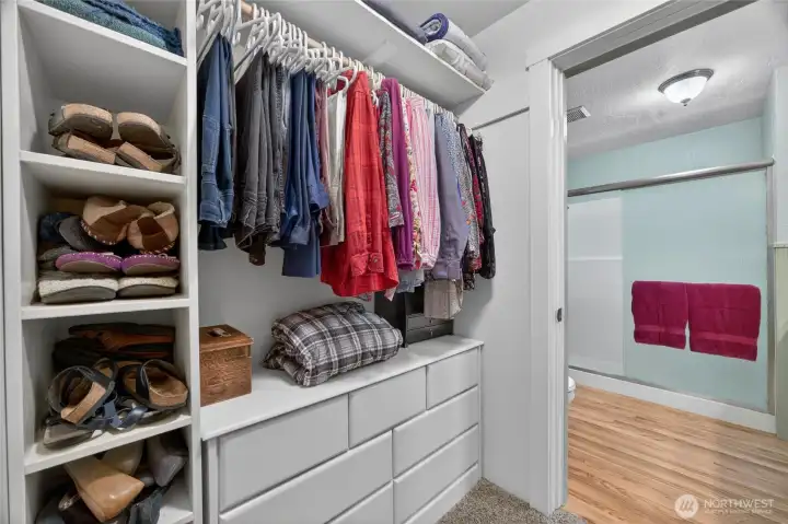 Master walk-in closet