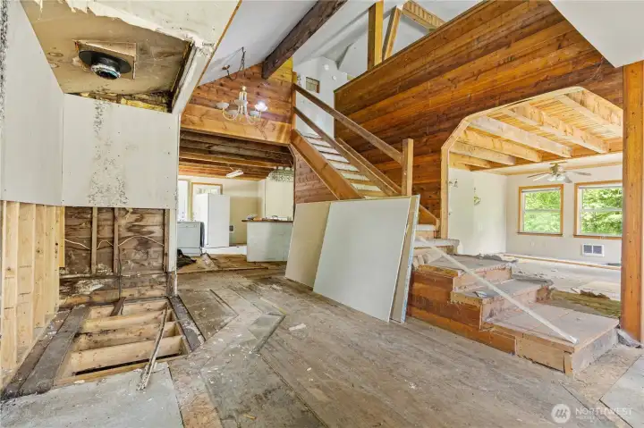 This could be a really nice Living Room with a Fireplace