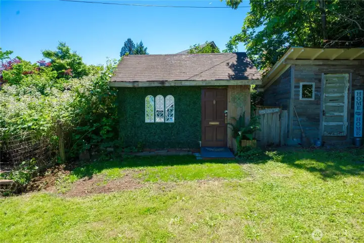 Outbuilding and chicken coop. Outbuilding and chicken coop.