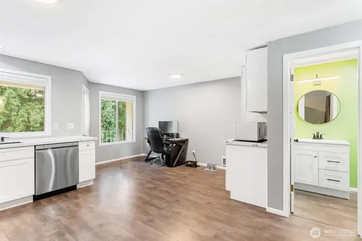 Open dining room area