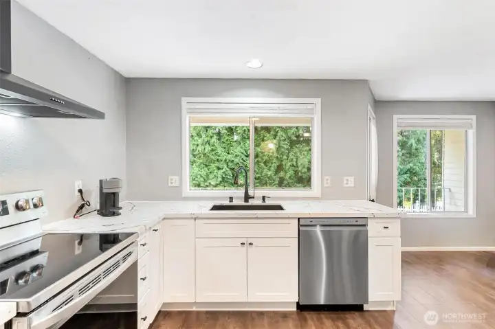 Modern, open kitchen space